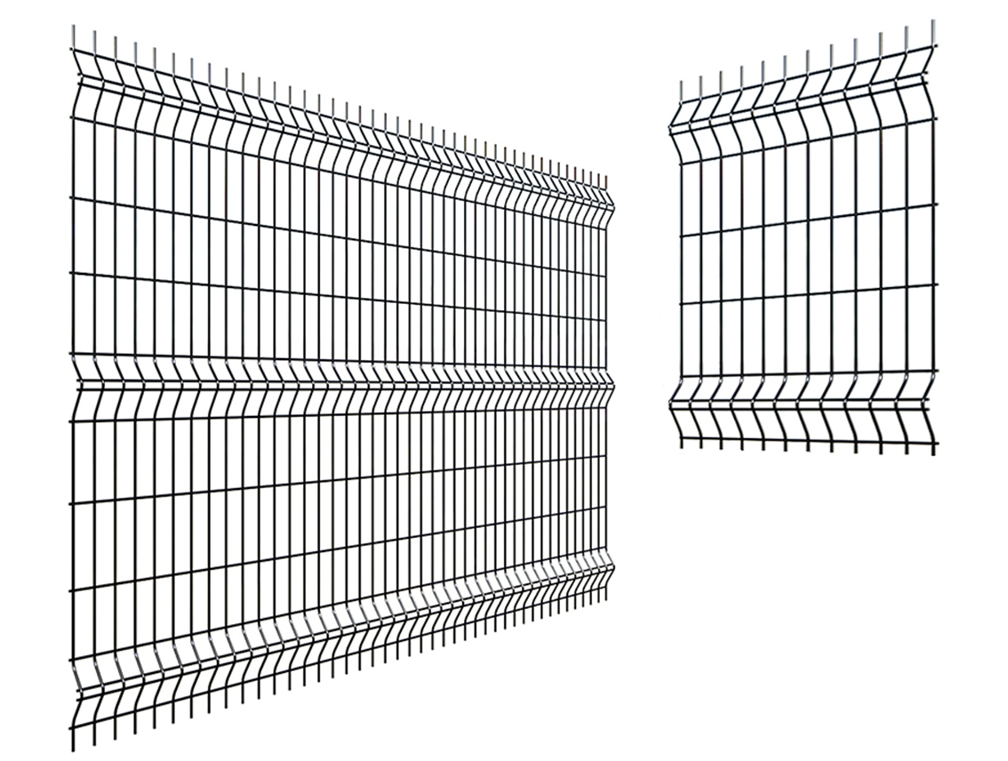 Welded Double Wire Fence Panel Jet Black (6'x7') - 1800x2136 mm (6'x7')